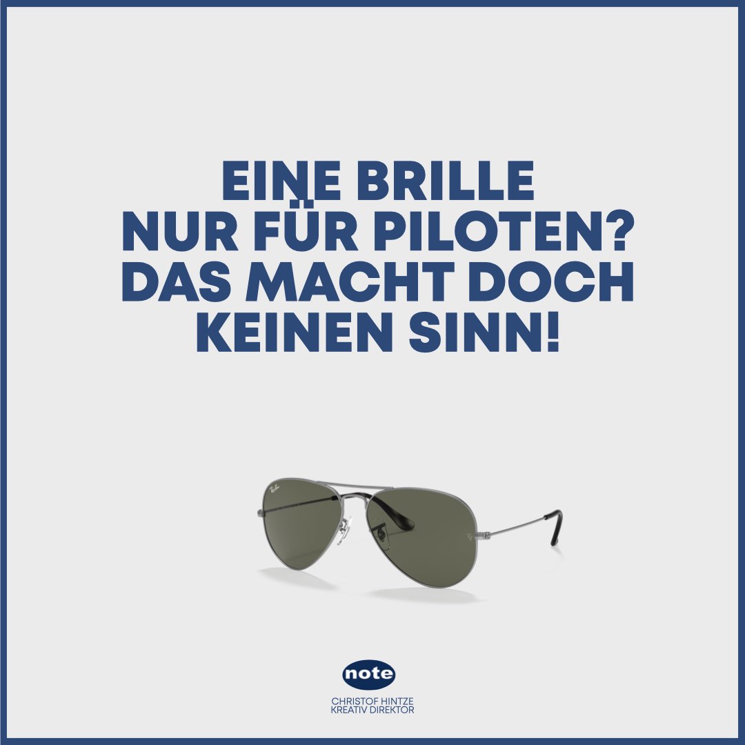 Aviator Ray Ban Piloten Brille die kleine Markt Nische als große Markt Chance entdecken