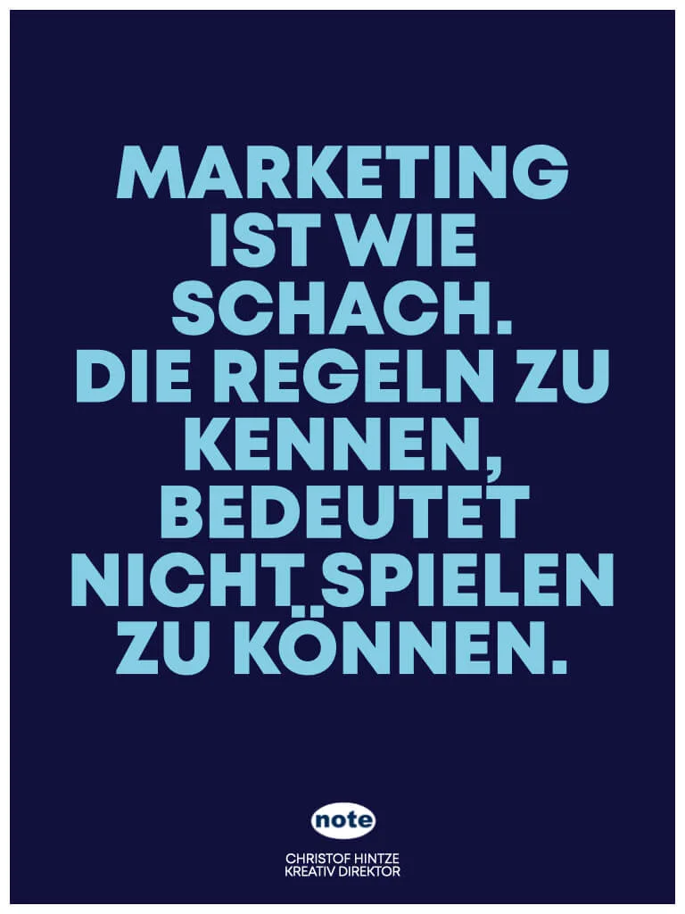 Überzeugung gutes Marketing ist wie Schach Kennen bedeutet nicht Können Überzeugung gutes Marketing ist wie Schach Kennen bedeutet nicht Können